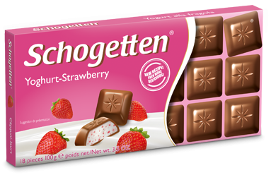 Шоколад Schogetten Yoghurt-Strawberry йогурт с клубникой 100г