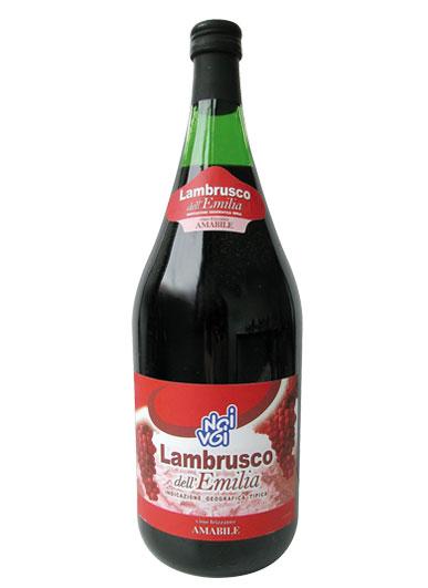 Lambrusco Dell'Emilia Noi&Voi Красное полусладкое игристое вино 1.5л