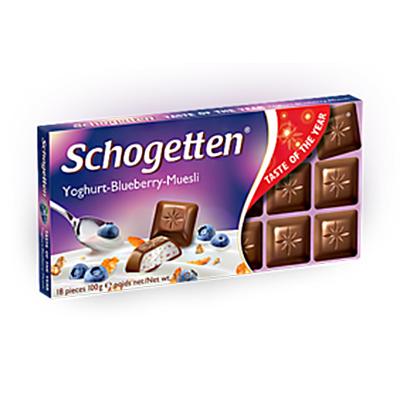 Шоколад Schogetten Yoghurt-Blueberry-Muesli йогурт с черникой и мюсли 100г