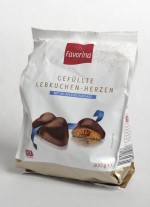 Пряники Favorina Lebkuchen Сердечки в молочном шоколаде Пряники Favorina Lebkuchen Сердечки в молочном шоколаде